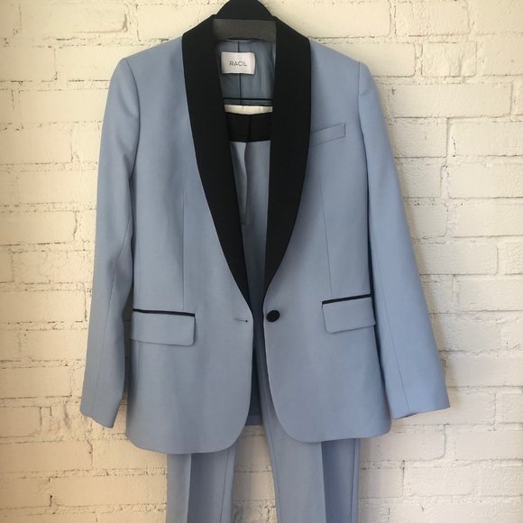 RACIL JAMES WOOL SATIN SUIT - Picture 8 of 12